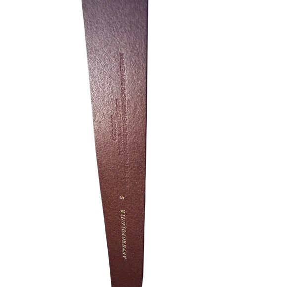 Anthropologie Brown Leather Multi Ring Keeper Belt Brass Buckle Size S EUC - Picture 8 of 10